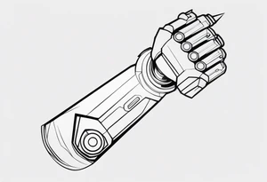 Futuristic Robot Arm tattoo idea