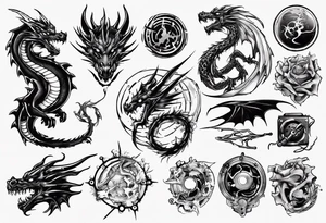 computer parts dragon tattoo idea