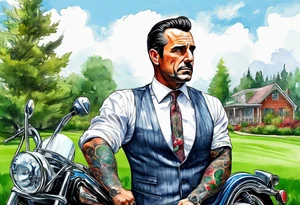 Don Draper mowing the lawn tattoo idea