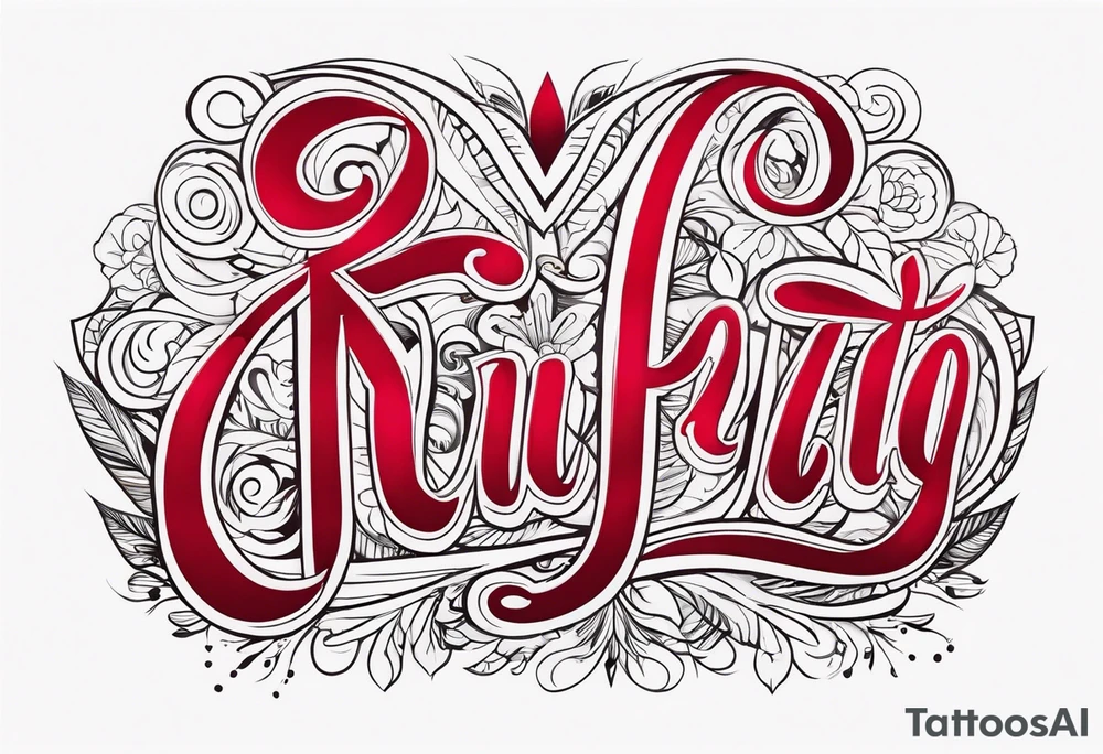 Feminine font : Ruby tattoo idea
