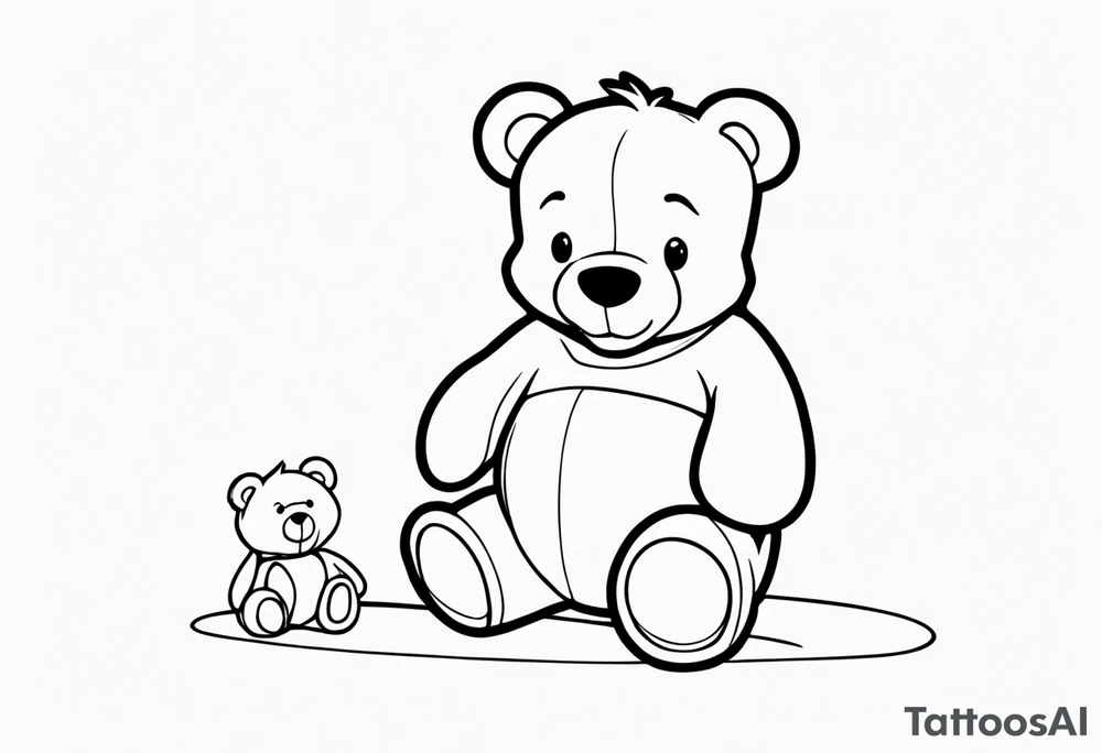 teddy bear pooh tattoo idea