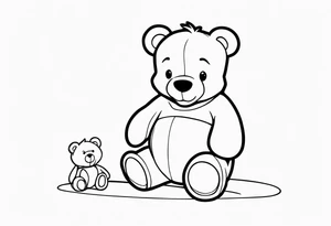 teddy bear pooh tattoo idea