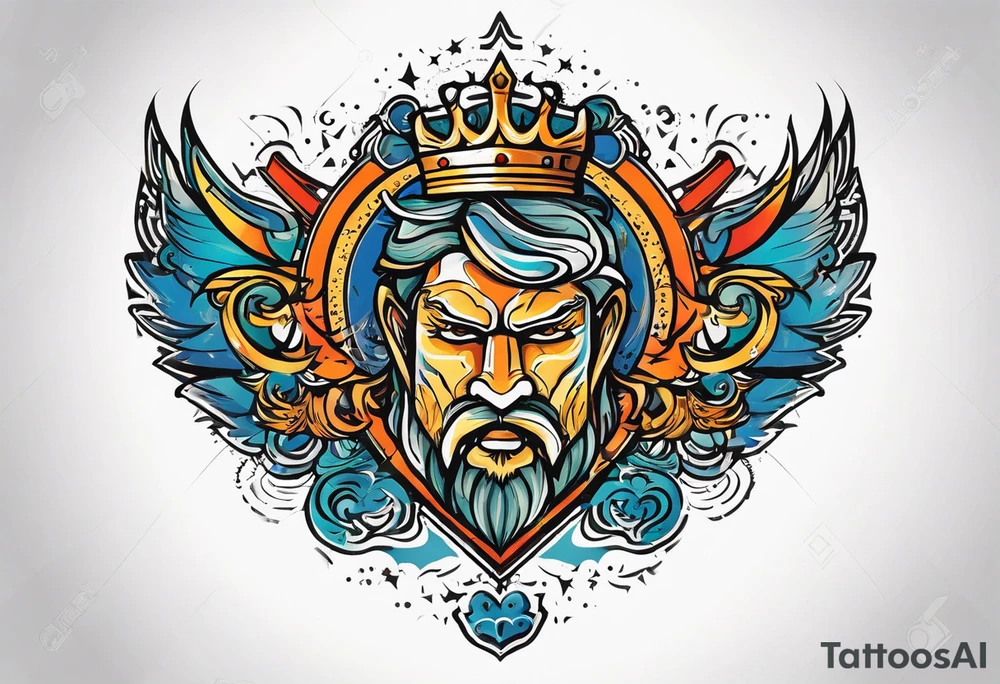 A legendary king, lives in the sky tattoo idea