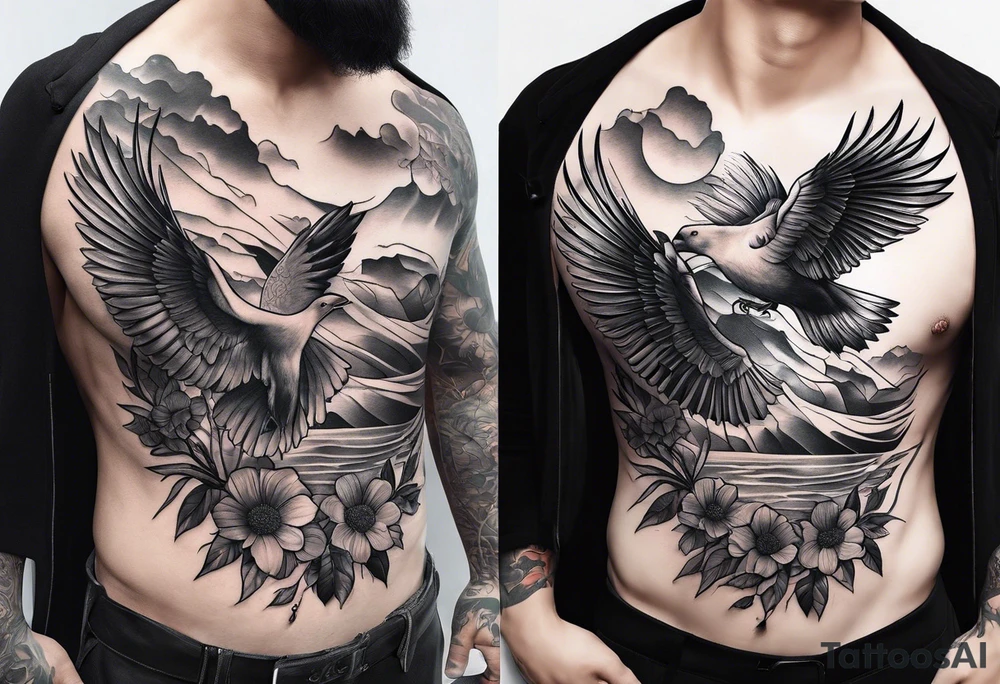 aesthetic nature sleeves tattoo idea