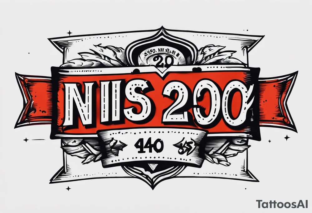 simple banner that says "NSI CLASS 24020" tattoo idea