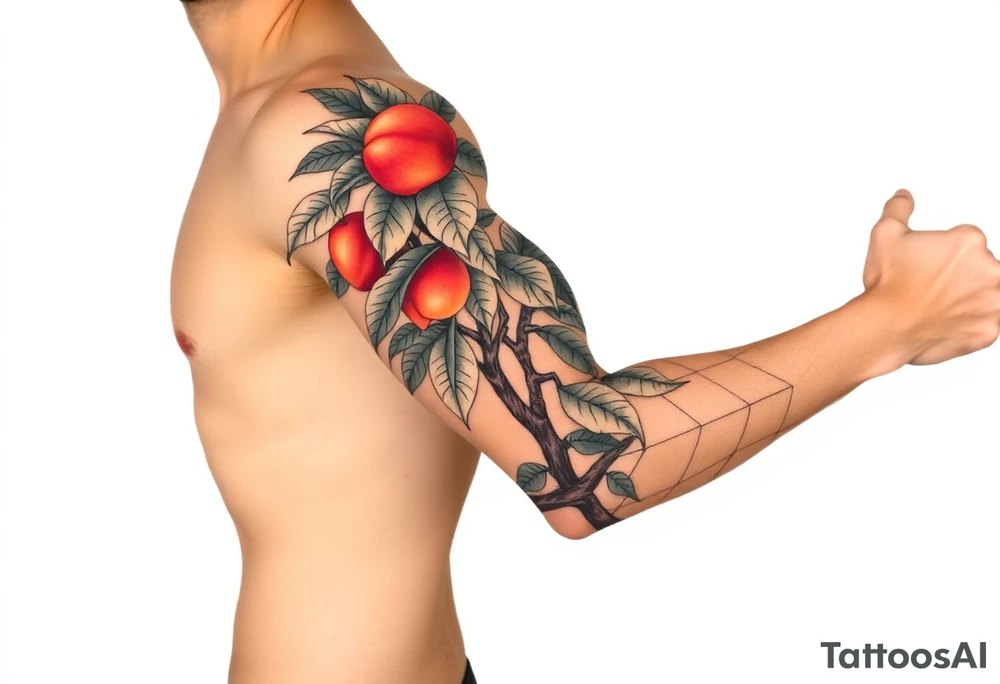 Pepper plant peach tree tattoo idea