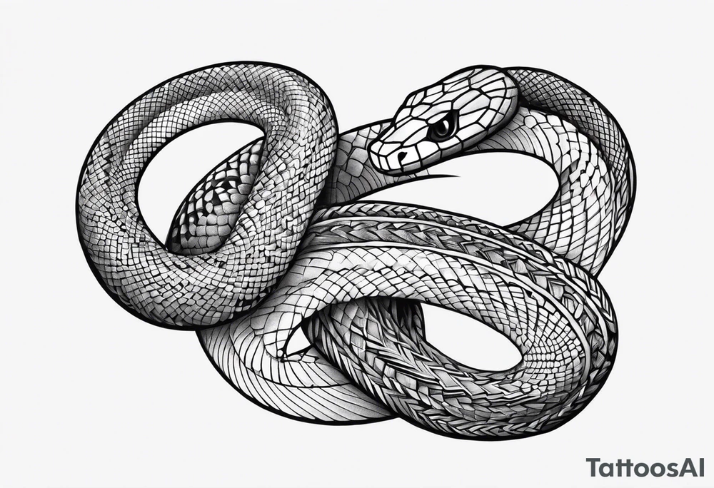 snake around the arm sleeve tattoo idea