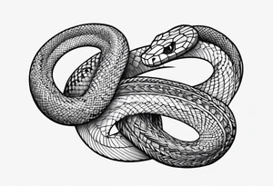 snake around the arm sleeve tattoo idea