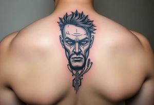 Детализированный гладиатор с автоматом tattoo idea