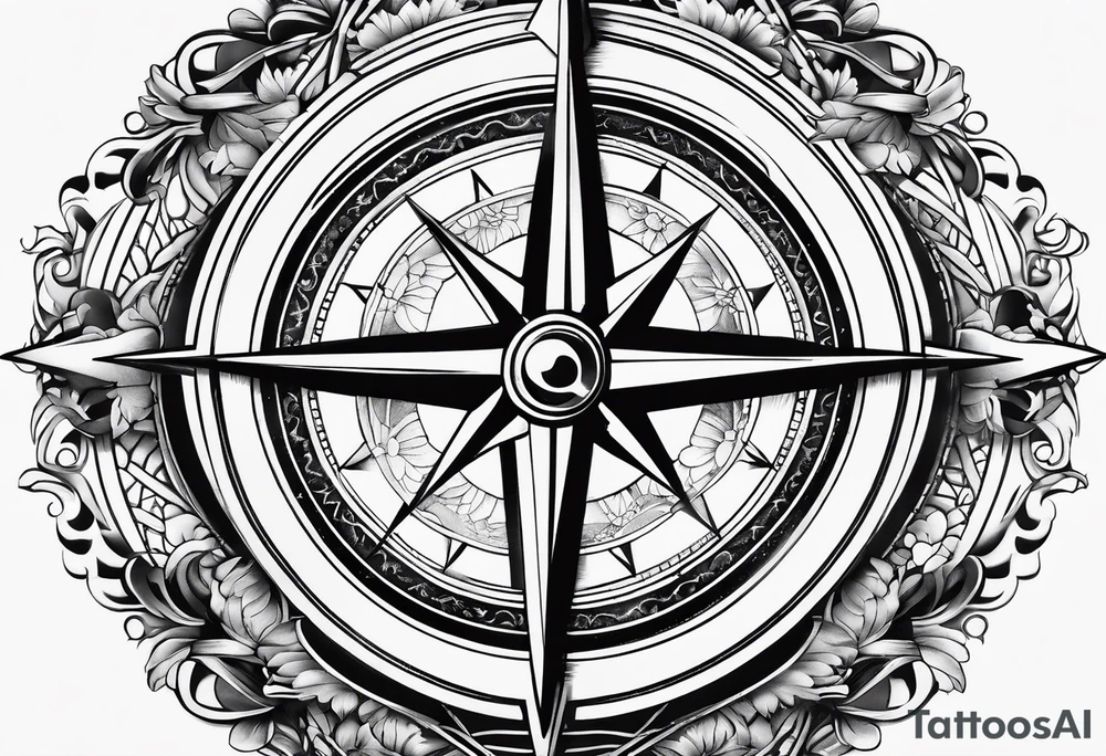 compass tattoo idea
