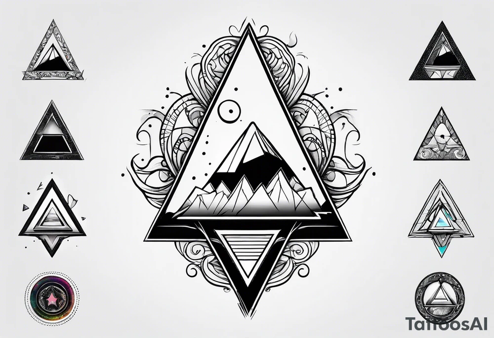 simple triangle tattoo idea