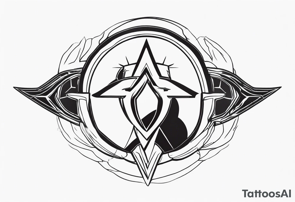 Ancient spartan in a trinity symbol tattoo idea
