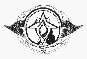 Ancient spartan in a trinity symbol tattoo idea