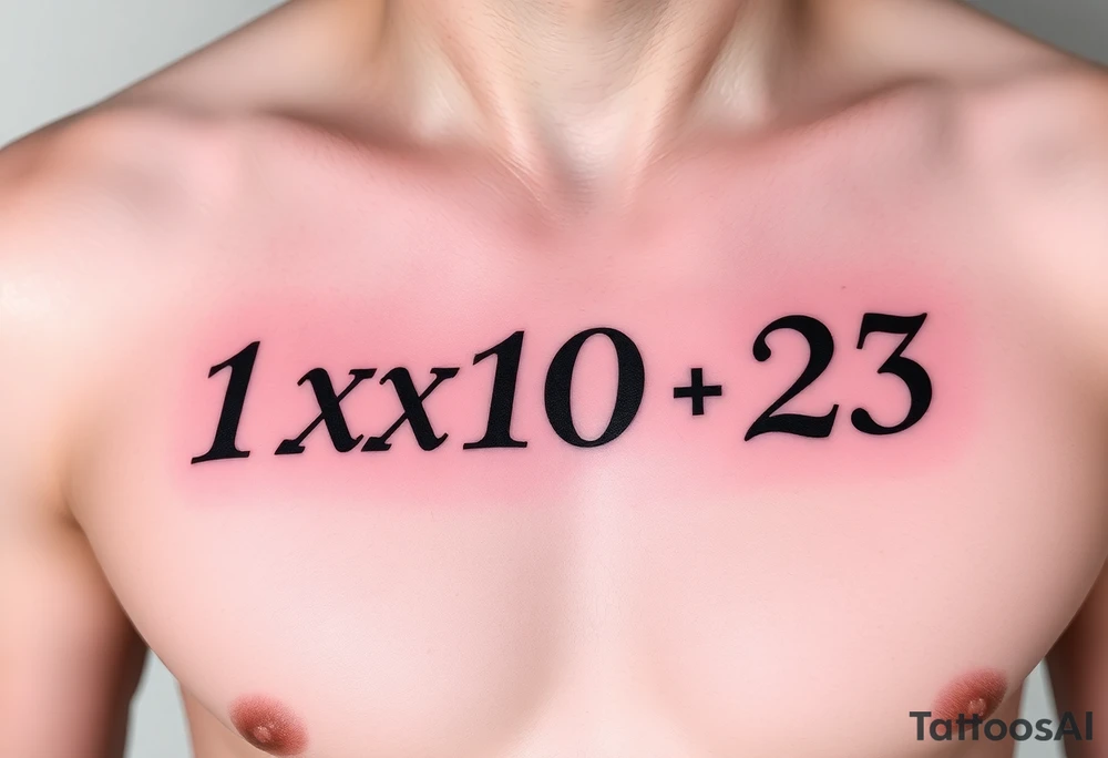 1x10^23 tattoo idea