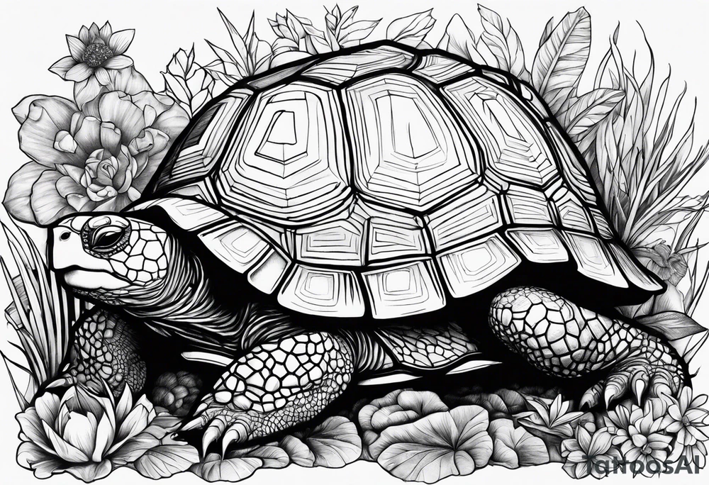 Tortoise and Rabbit tattoo idea