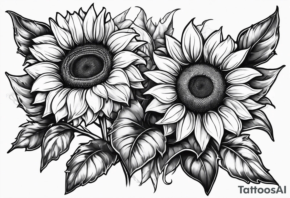 Sunflower chain tattoo idea