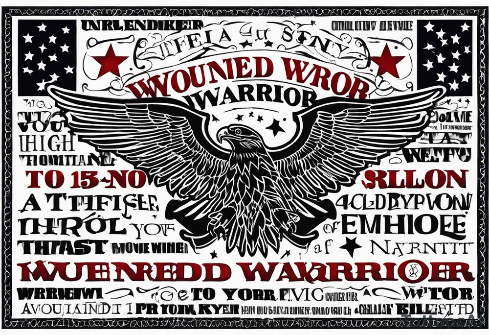 Wounded warrior tattoo idea