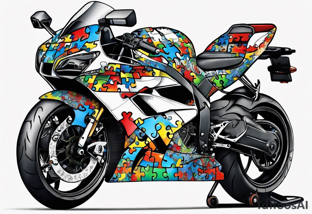 Autism puzzle piece tattoo idea