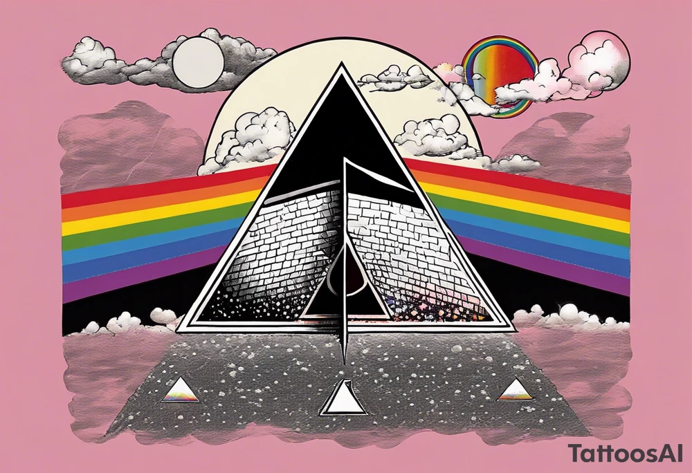 Pink Floyd album cover dark side of the moon. Gay pride tattoo idea
