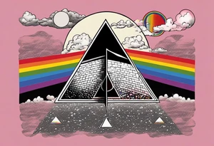 Pink Floyd album cover dark side of the moon. Gay pride tattoo idea