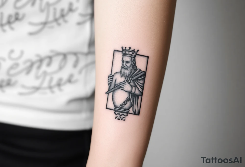 King's card as a warrior tattoo idea
