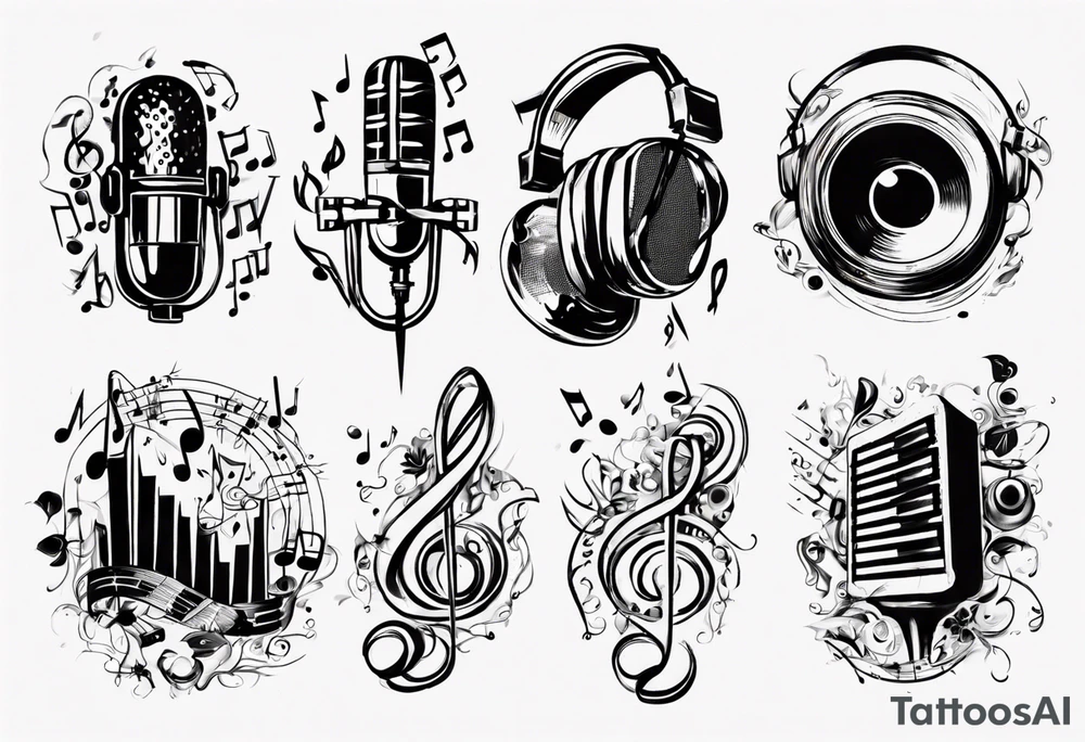 music sound tattoo idea