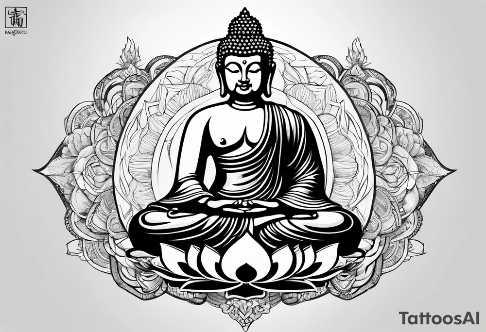 buddha hands tattoo idea