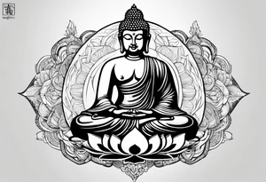 buddha hands tattoo idea