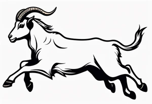 jumping goat tattoo idea