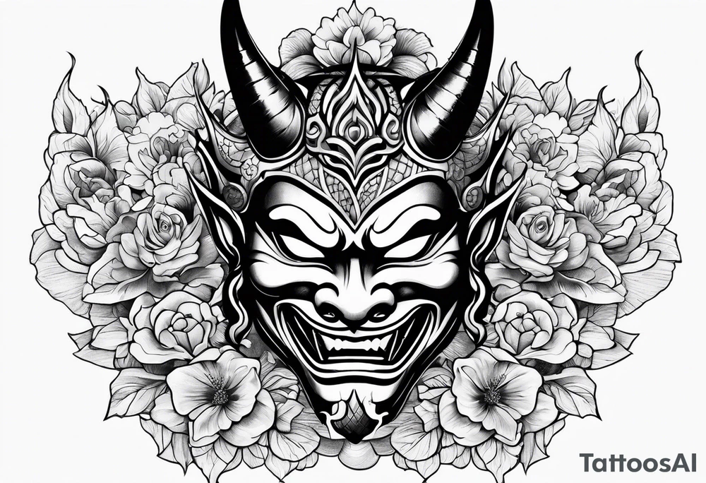 Hannya mask tattoo idea