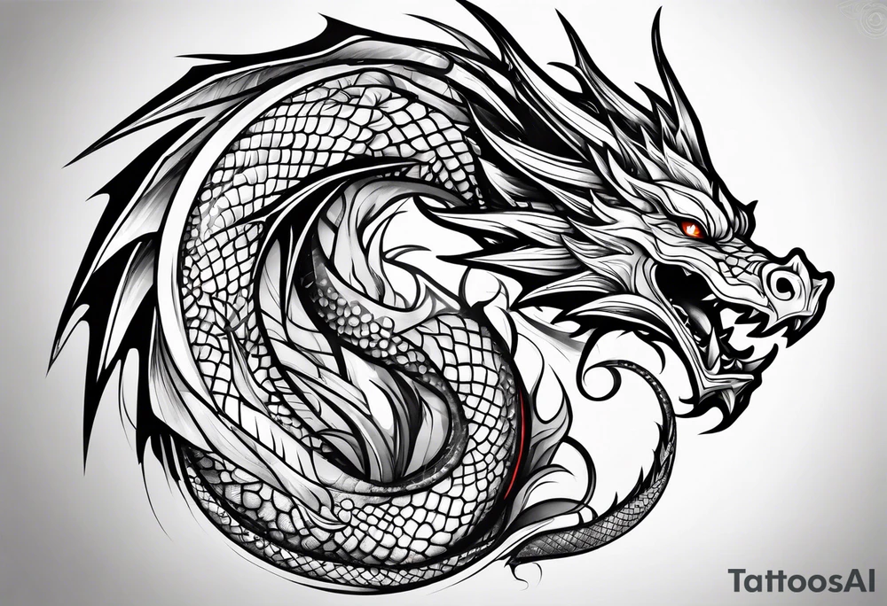 Dragon sexy tattoo idea