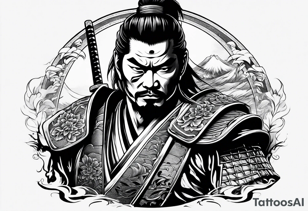 a samurai tattoo idea