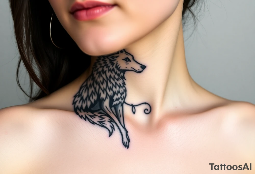 Wolf worn as a costume for a sheep tattoo idea