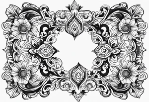 israel town flower swirl vector tattoo idea