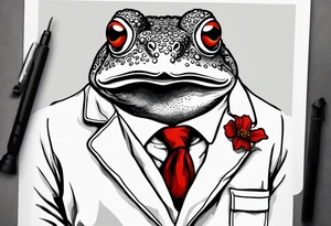 Toad wearing a lab coat tattoo idea
