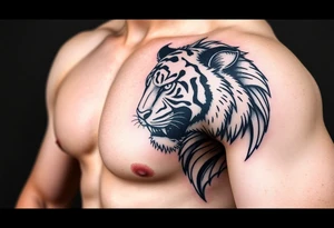 spartan with a tiger tattoo idea