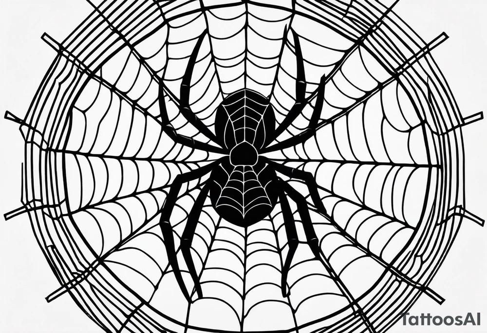 Symetrical spider web tattoo idea