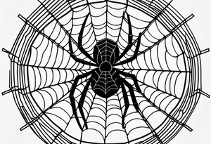 Symetrical spider web tattoo idea