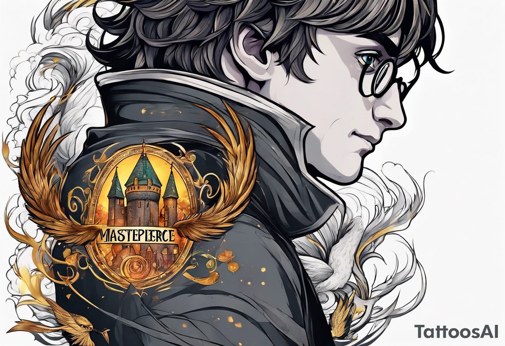 Harry Potter themed full sleeve tattoo idea
