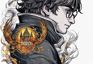 Harry Potter themed full sleeve tattoo idea