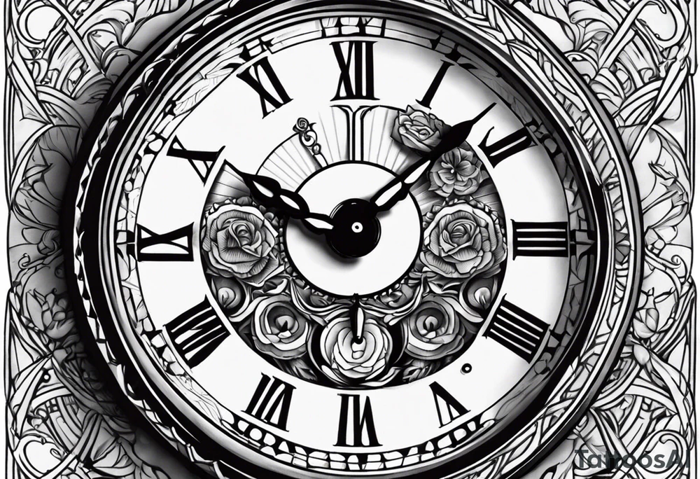 Pocket watch tattoo idea