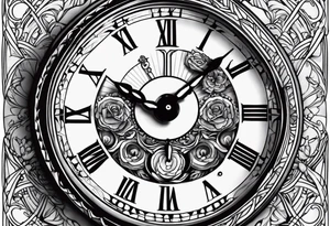 Pocket watch tattoo idea