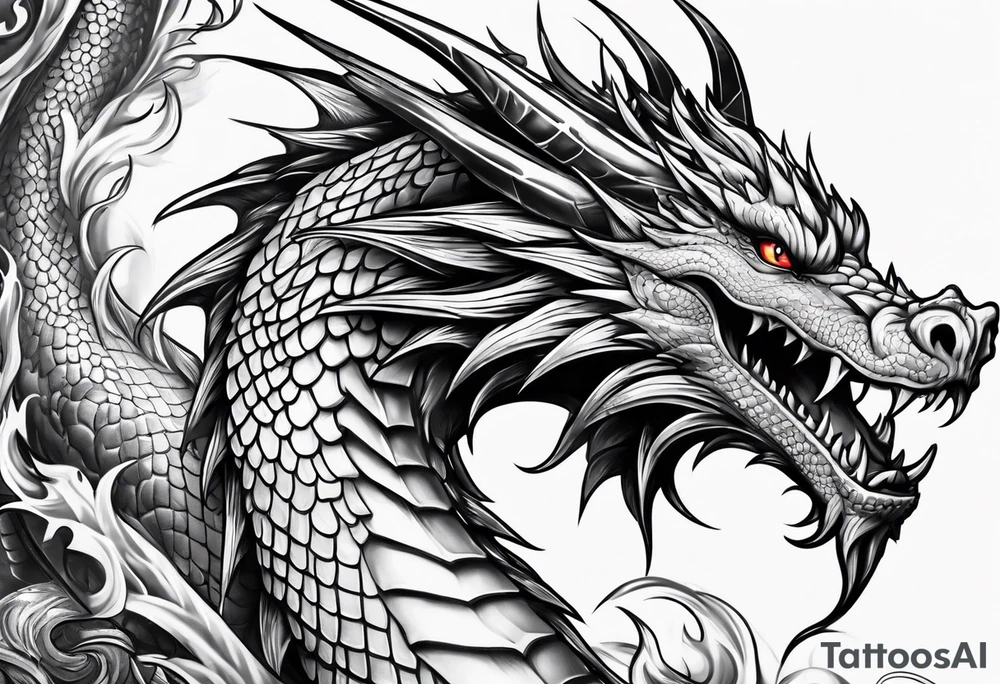 Dragon full body tattoo idea