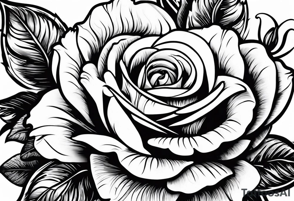 roses with cross tattoo idea
