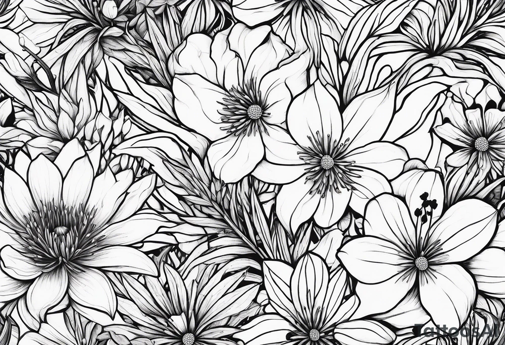 Pilbara region native plants and flowers, Kimberley region native plants and flowers tattoo idea Pilbara region native plants and flowers, Kimberley region native plants and flowers tattoo idea
