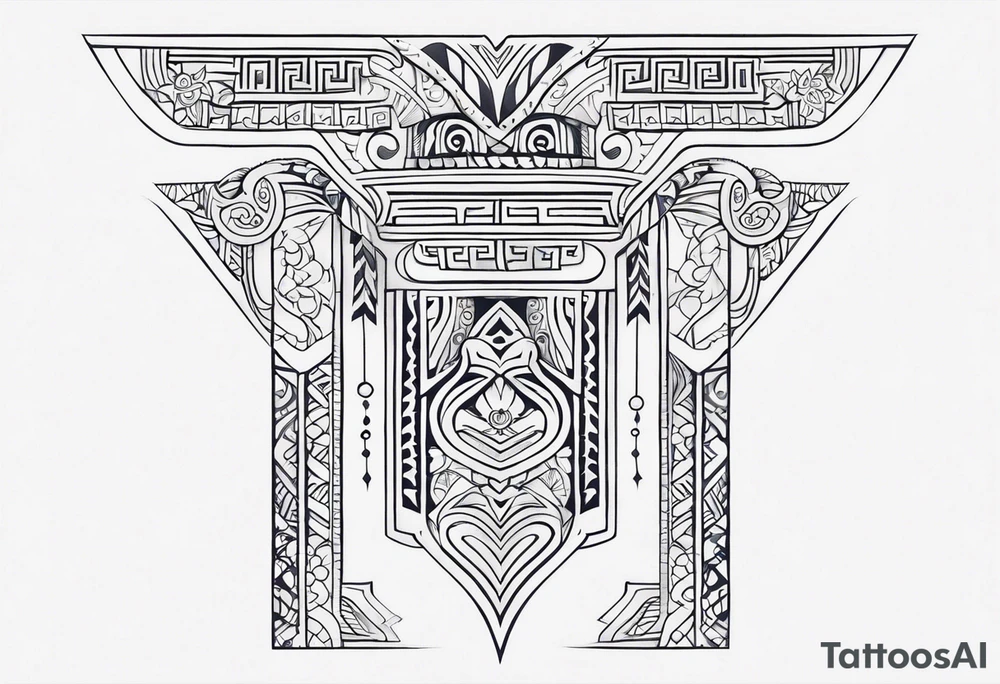 Maori back and neck tattoo tattoo idea
