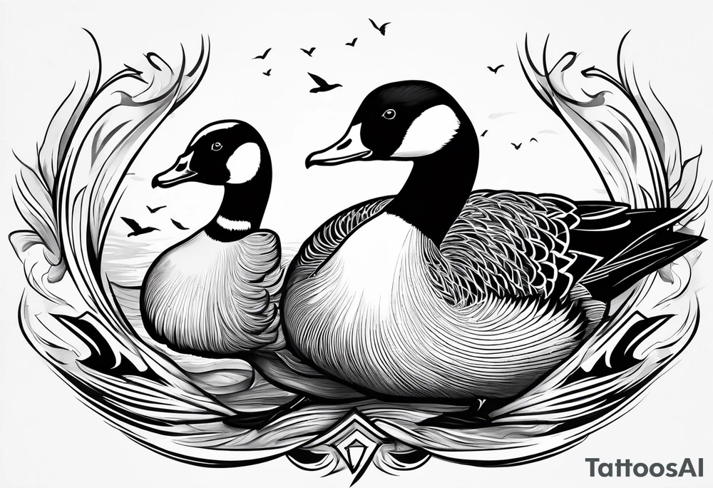 angry canadian goose tattoo idea