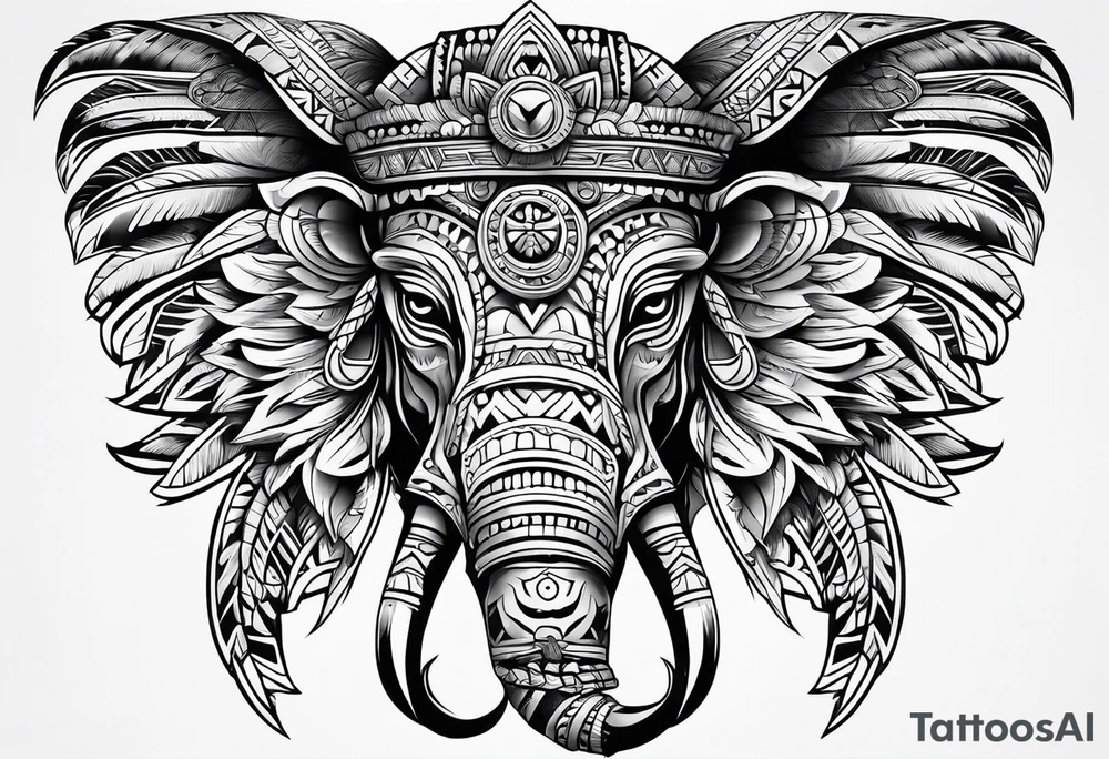 Aztec animal tattoo idea
