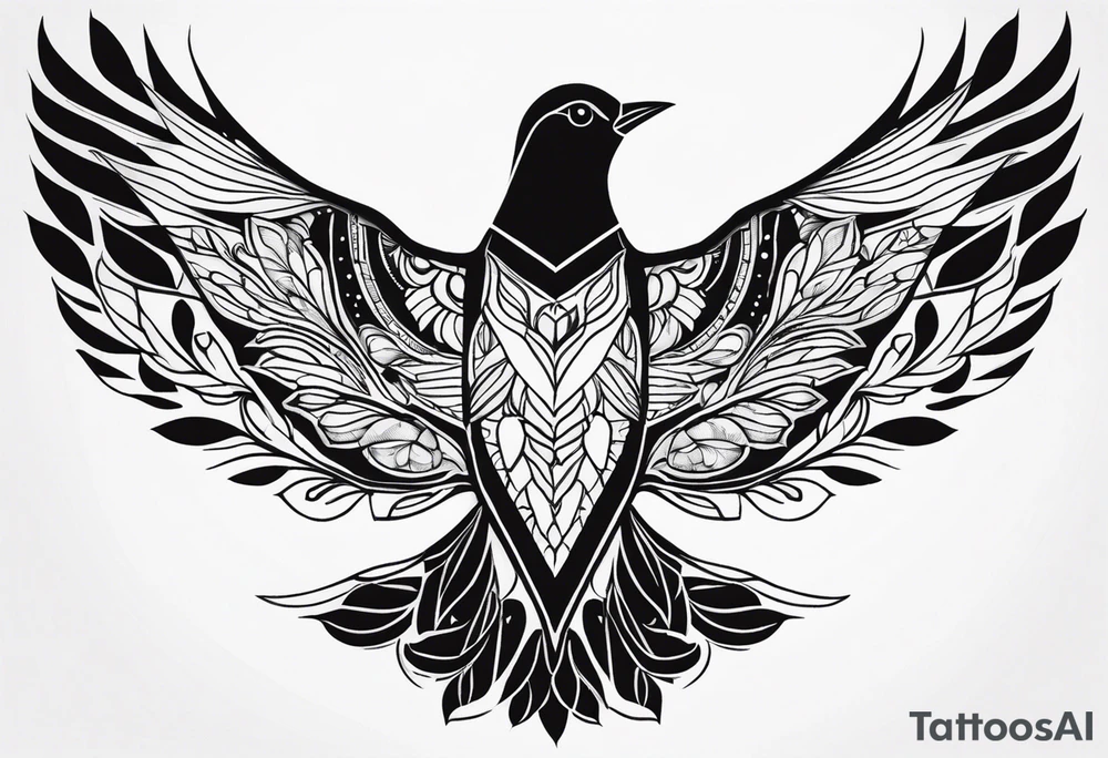 The worst tattoo of a blackbird you can create tattoo idea