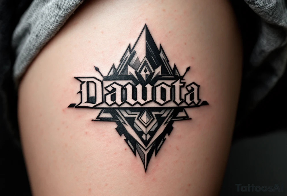 Dawson and Dakota names tattoo idea